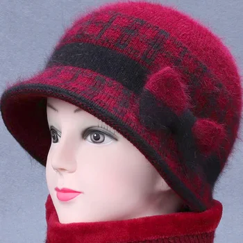 Вълнени мъжки и дамски шапки-пуловери, есенни и зимни нови възли шапки, топли и ветроупорен с фланци, както и плюшени шапки