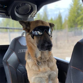 Регулируеми аксесоари за домашни кучета, Защитни очила за домашни кучета, Слънчеви очила за защита на очите, Водоустойчив ветроупорен слънчеви очила