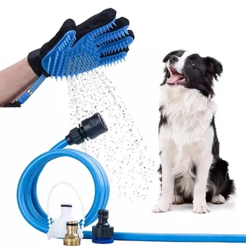 Нов мултифункционален продукт за домашни любимци 2021 г., средство за къпане, масаж спрей за къпане, четка за душ за кучета, грижа за домашни любимци