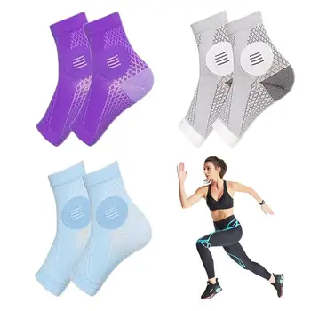 Компресия Чорапи От Невропатия, 3 чифта Компрессионных чорапи без пръсти, Мъжки Дишащи Успокояващ Спортни Чорапи, Тънки Чорапи за бягане