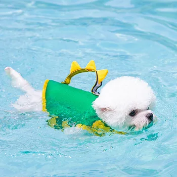 Спасителна жилетка за кучета, летен спортен спасителна жилетка, под формата на сладка малка пчелите под формата на животно, дрехи за плуване в басейна, бански костюми за домашни любимци за всички кучета