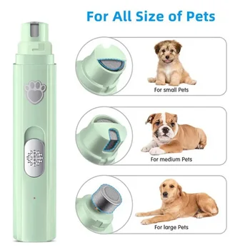 Електрическа острилка за нокти за кучета, машина за рязане на нокти за домашни любимци, USB Акумулаторни ножици за нокти за домашни любимци, безболезнен с полировальным кръг, за малки / големи домашни любимци
