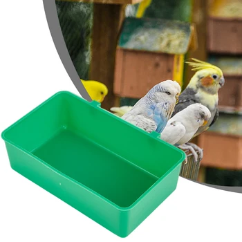 пластмасова вана за къпане за птиците, 1 бр., а за птици, Подвесная купа за храна за птици, клетка за птици, градински аксесоари за дома