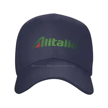 Дънкови шапка с логото на Alitalia най-високо качество, бейзболна шапка, Вязаная капачка