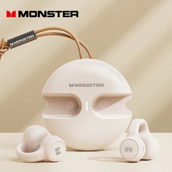 Оригинални Слушалки Monster XKT21 Wireless Bluetooth 5.3 Sports Earclip Стерео Покана Headphones Слушалки с микрофон дълги периоди на изчакване 22 часа