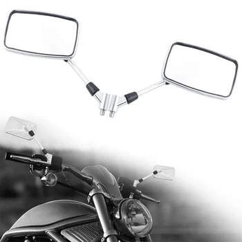1 чифт универсални мотоциклетни огледала за обратно виждане от 10 мм, дръжка за страничните огледала, за Honda, Suzuki, Yamaha, Kawasaki Chopper