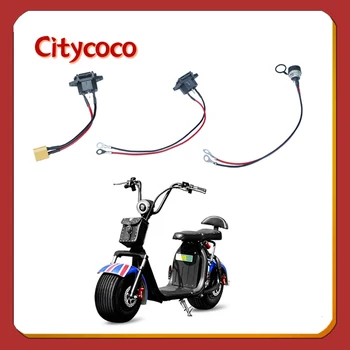 Електрически мотоциклет Citycoco свързано с конектор за захранване, порт за зареждане, докинг станция за зарядно устройство, аксесоари за електрически скутери