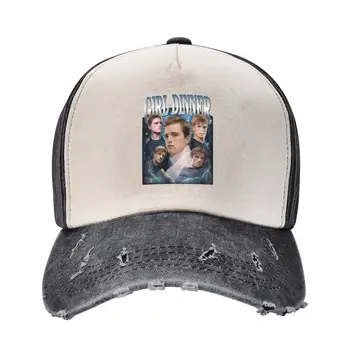 Бейзболни шапки Josh Hutcherson Момиче Dinner Неща За мъже и жени, Реколта Потертая Шапка за татко Пит Мелларка