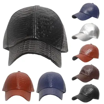 Бейзболни шапки от кожа крокодилска кожа, Регулируеми есенно-зимни спортни шапки възстановяване на предишното положение, Плюш топли шапки За мъже и жени