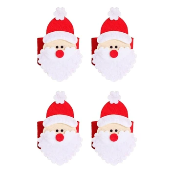 Притежателите на Пръстените за Салфетки на Дядо Коледа за Декор на Масата Коледен Празничен Декор За Парти £ 50