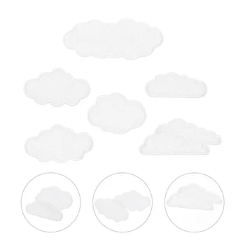 6 Бр. Самозалепващи кръпки, Апликации във формата на облак Кръпки за ремонт на облекла със собствените си ръце