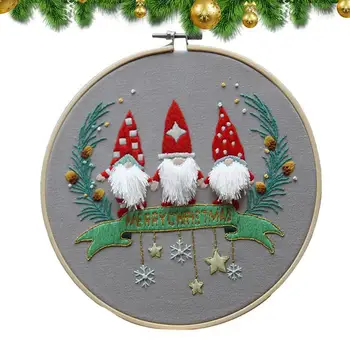 Коледен Орнамент САМ Занаятите Kit Комплект За Бродиране на Дядо Коледа направи си САМ Ръчна Бродерия на кръстат бод Набор от Материали За Начинаещи