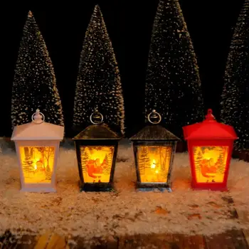 Аксесоари За Коледна Украса Преносими LED Коледна Къща Вятърни Коледни Светлини на Нощните Светлини Ръчно Рассеянное Осветление на Работния Плот
