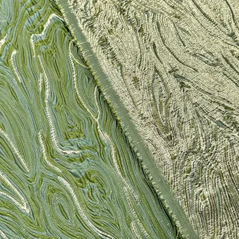 NO56 2023 Новост С текстура зелената вода 3D Жакард Двустранен мерсеризованная oil плат Материали за шиене със собствените си ръце