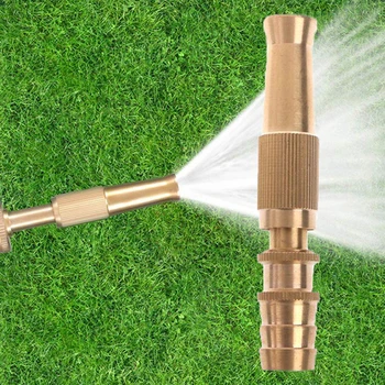 Воден пистолет високо налягане, распылительная дюза за измиване на градински инструменти Пръскачка за поливане, изцяло Медна градински вода