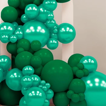Метална зелена латексова венец от балони за украса на арки за рожден ден, сватба, Детски душ, парти