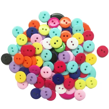 50ШТ 9 мм, кръгли копчета от смесени смола за шиене на детски дрехи, декоративни аксесоари за scrapbooking, копчета за дрехи