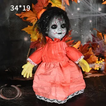 Електрическа кукла-духа на Хелоуин, реквизит за тайните стаи на Фестивала Призраци, декорация на заведението, играчки за ходещи кукли на ужасите с активирането на звука