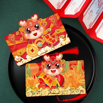 6 Слотовете Червен Плик Китайски Коледни Украси 2024 Година На Дракона Хунбао Пакет Нова Година Празника На Пролетта Червен Пакет