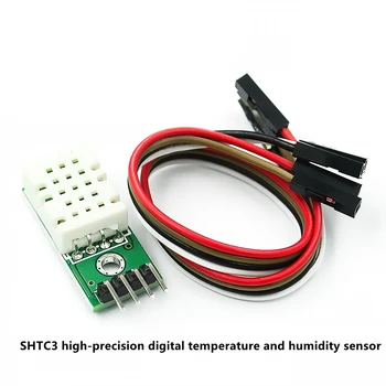 Точност ръководят цифров датчик за температура и влажност SHTC3 с модул за измерване на I2C осигурява по-добра комуникация, отколкото AM2302 DHT22